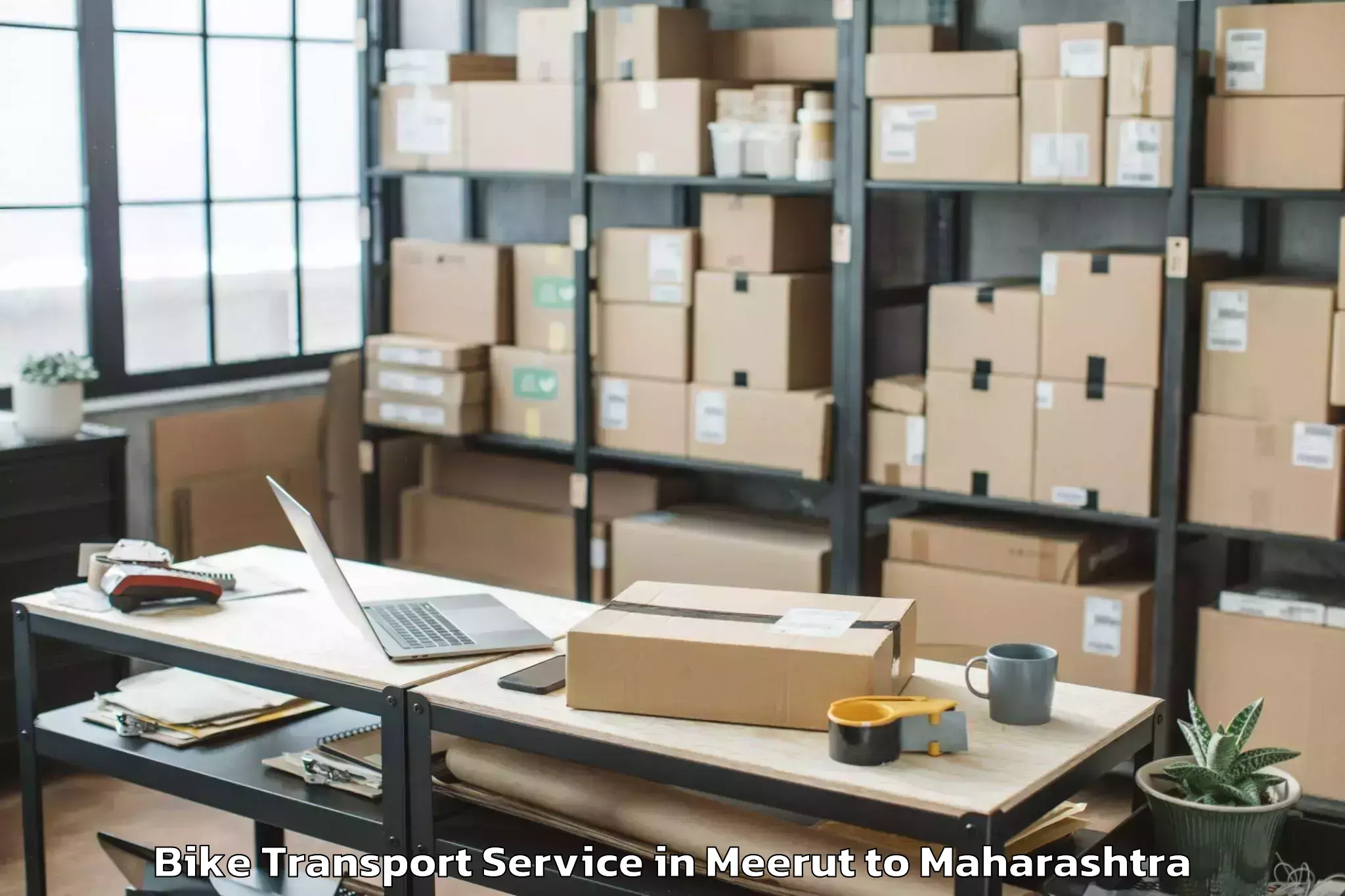 Hassle-Free Meerut to Kalmeshwar Bike Transport